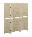 vidaXL 5-Panel Room Divider 175x165 cm Solid Wood Paulownia