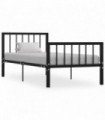 vidaXL Bed Frame Black Metal 90x200 cm