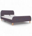 vidaXL Bed Frame Taupe Fabric 120x190 cm Small Double