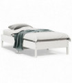 vidaXL Bed Frame White 90x190 cm Single Solid Wood Pine
