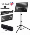 Heavy Duty Orchestral Music Stand Folding Adjustable Sheet Stand Tripod Base UK