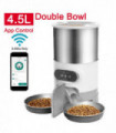 Cat Timing Feeder Smart APP Cat Feeder Stainless steel Double Meal Pet Food Remote Feeding Automatic Dispenser Suitable Cats Dog