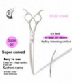 Crane Pet Super Curved Scissors For Dog Gromming 7.5/8.0 Inch JP Vg10 Steel High-quality Trimming Shear For Pet Beauticians