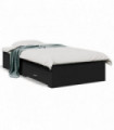 vidaXL Bed Frame with Drawers Black 90x190 cm Single Engineered Wood