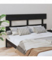 vidaXL Bed Headboard Black 164x3x81 cm Solid Wood Pine