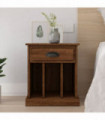 vidaXL Bedside Cabinet Brown Oak 43x36x50 cm