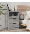 vidaXL Bedside Cabinet Grey Sonoma Engineered Wood