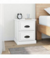 vidaXL Bedside Cabinet White 39x39x47.5 cm Engineered Wood