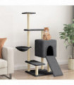 vidaXL Cat Tree with Sisal Scratching Posts Dark Grey 130.5 cm