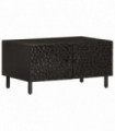 vidaXL Coffee Table Black 80x50x40 cm Solid Wood Mango