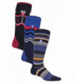 Heat Holders - Mens 3 PAIRS Ultra Lite Ski Socks (6-11 / 151N/152B/153N)