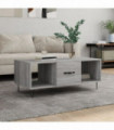 vidaXL Coffee Table Grey Sonoma 102x50x40 cm Engineered Wood