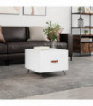 vidaXL Coffee Table High Gloss White 50x50x40 cm Engineered Wood