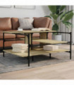 vidaXL Coffee Table Sonoma Oak 100x100x48.5 cm Engineered Wood