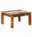 vidaXL Coffee Table Square Reclaimed Wood