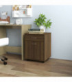 Rolling Cabinet Brown Oak 45x38x54 cm Engineered Wood