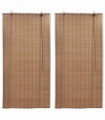 Bamboo Roller Blinds 2 pcs Brown 120x220 cm