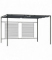 Gazebo with Retractable Roof 4x3x2.3 m Anthracite 180 g/m²