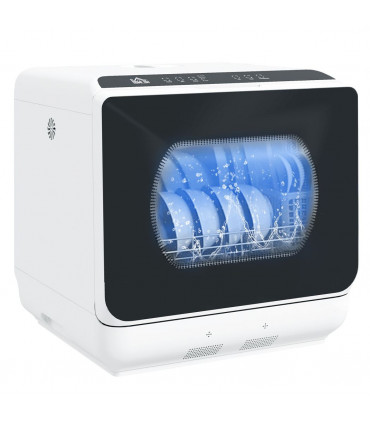 HOMCOM Table Top Dishwasher w/ 4 Place Settings 6 Programmes Fruit Wash Mode