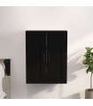 Hanging Wall Cabinet Black 69.5x32.5x90 cm