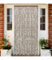 Insect Curtain Taupe and White 100x220 cm Chenille