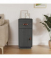 Sideboard Grey 34x40x75 cm Solid Wood Pine