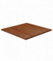 Square Table Top Dark Brown 80x80x2.5cm Treated Solid Wood Oak