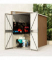 vidaXL Wall-mounted Garden Shed Brown 118x194x178 cm Galvanised Steel