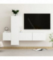 vidaXL 3 Piece TV Cabinet Set White Engineered Wood