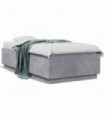 vidaXL Bed Frame Concrete Grey 90x190 cm Single Engineered Wood