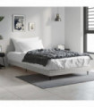 vidaXL Bed Frame Grey Sonoma 90x200 cm Engineered Wood