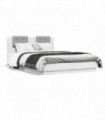 vidaXL Bed Frame with Headboard White 140x200 cm Engineered Wood