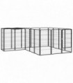 18-Panel Dog Playpen Black 50x100 cm Powder-coated Steel