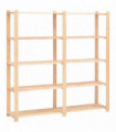 5-Tier Storage Rack 170x38x170 cm Solid Pinewood 500 kg