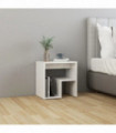 Bed Cabinet High Gloss White 40x30x40 cm Engineered Wood