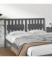 Bed Headboard Grey 165.5x4x100 cm Solid Wood Pine