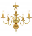 Chandelier Golden 5 x E14 Bulbs