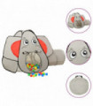 Elephant Children Play Tent Grey 174x86x101 cm