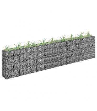 Gabion Raised Bed Galvanised Steel 360x30x90 cm