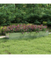 vidaXL Garden Raised Bed 320x80x45 cm Galvanized Steel Silver