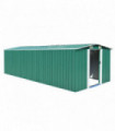 vidaXL Garden Shed 257x580x181 cm Metal Green