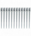 Ground Spikes 12 pcs Silver 8x8x91 cm Galvanised Steel