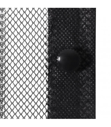 Insect Door Curtain 210 x 100 cm 2 pcs Magnet Black