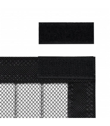 Insect Door Curtain 210 x 100 cm 2 pcs Magnet Black