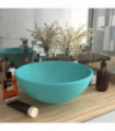vidaXL Luxury Bathroom Basin Round Matt Light Green 32.5x14 cm Ceramic