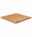 Square Table Top Light Brown 90x90x4cm Treated Solid Wood Oak