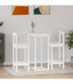 vidaXL 3 Piece Bar Set White Solid Wood Pine