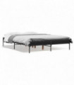 vidaXL Bed Frame Black 140x190 cm Engineered Wood and Metal