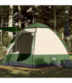 vidaXL Camping Tent Cabin 4-Person Green Quick Release