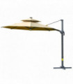 3m Cantilever Parasol Solar Lights Power Bank Base 360� Spin Beige